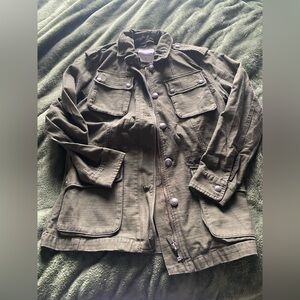 Green utility jacket